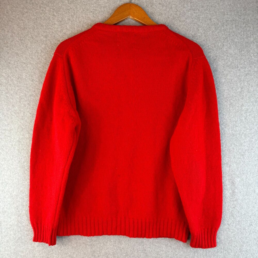 Vintage Red Pendleton Button Up Sweater Cardigan 100% Virgin Wool Grandma Core M - Picture 6 of 6